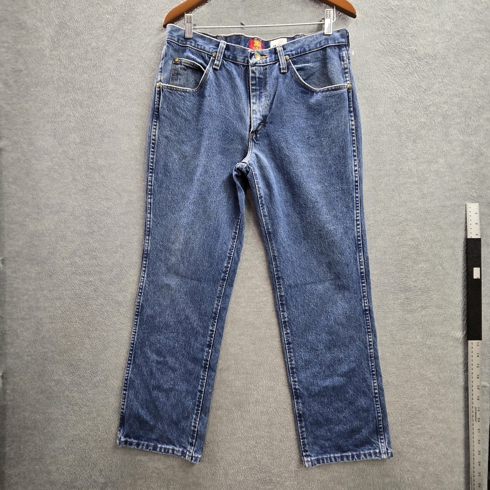 Wrangler Men Jeans 36X30 Blue Denim 30MWZDS Slim Fit 30" Inseam Y2K